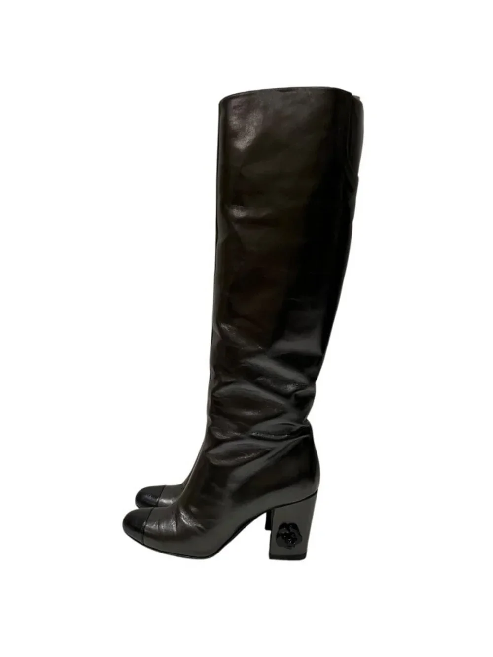 Chanel Camellia Boots Leather